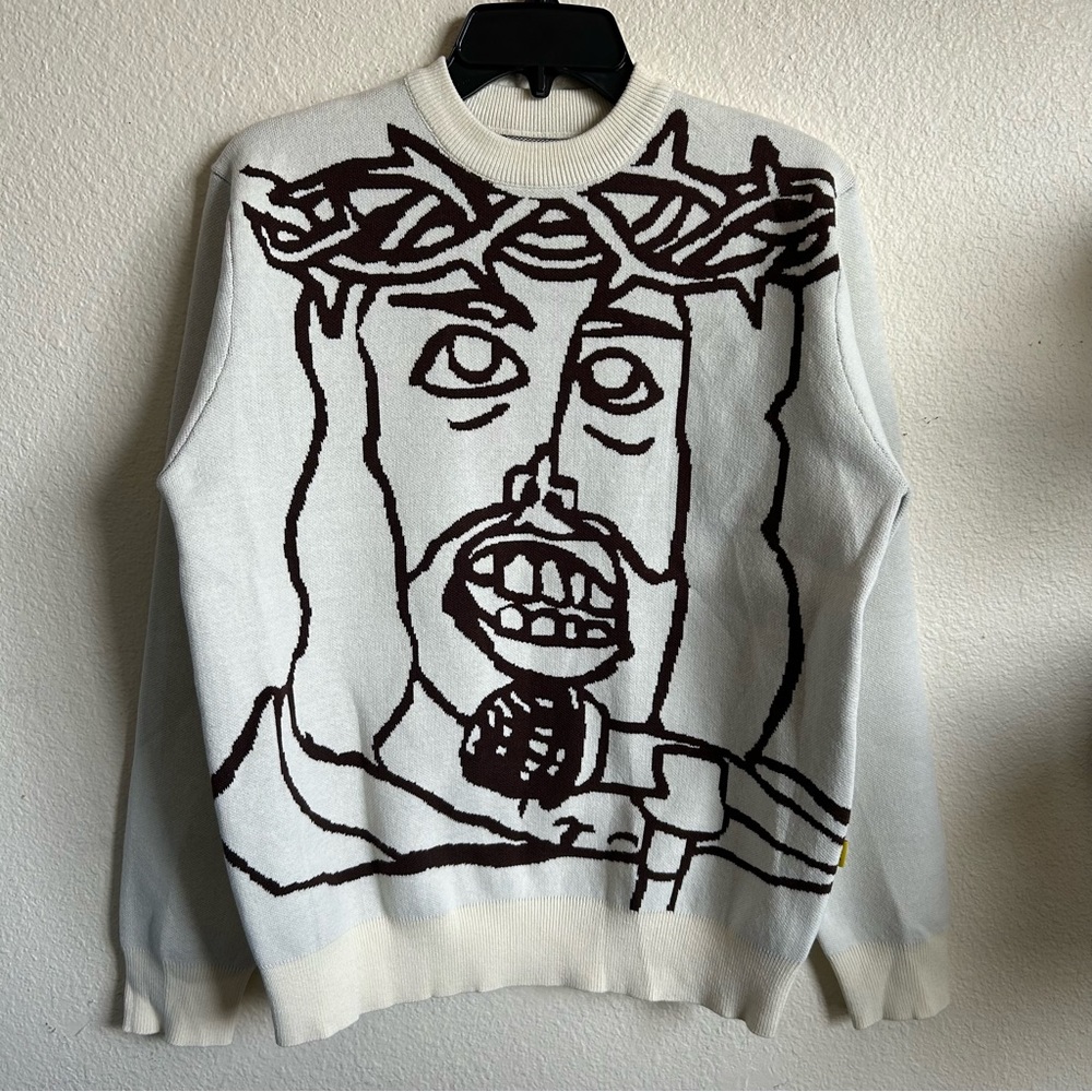 XS | Golf Wang Ivory Cream Superstar Cotton Sweater Fall/Winter 2022 in Men’s XS